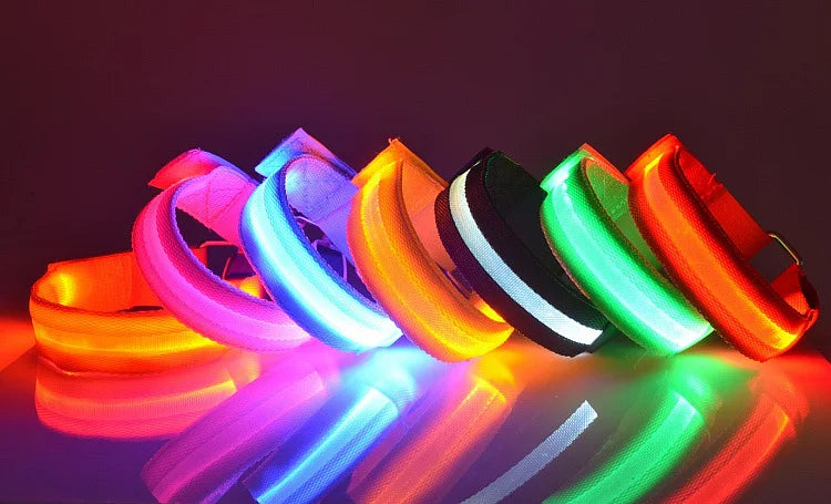 LED Safety Armband Light — USB Rechargeable Running & Cycling Wristband