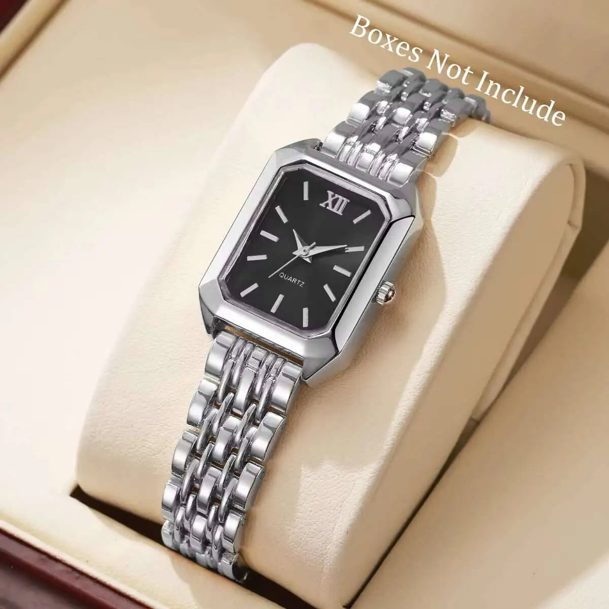Women’s Rectangle Quartz Watch – Gold & Silver Styles