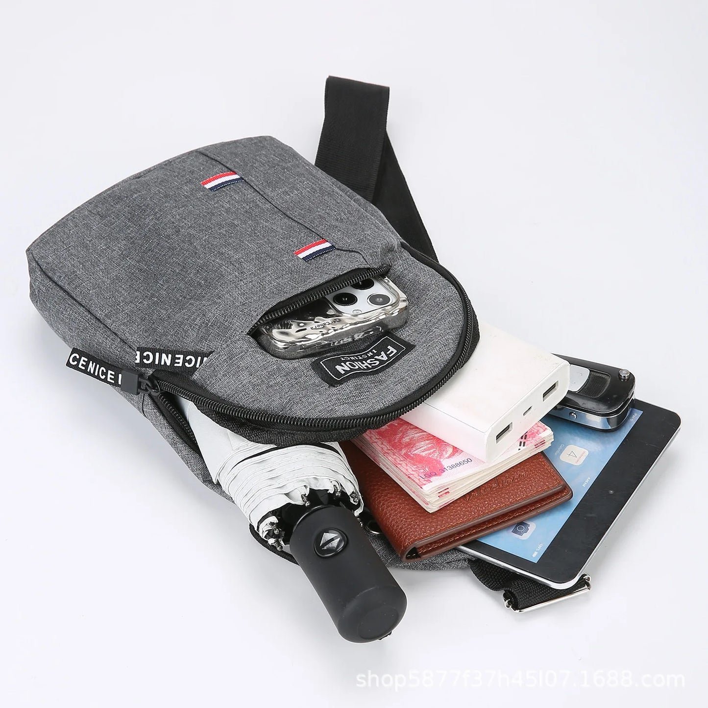 Men's Waterproof Fanny Pack — Adjustable Strap Waist Bag for Travel, Running, Hiking & Cycling