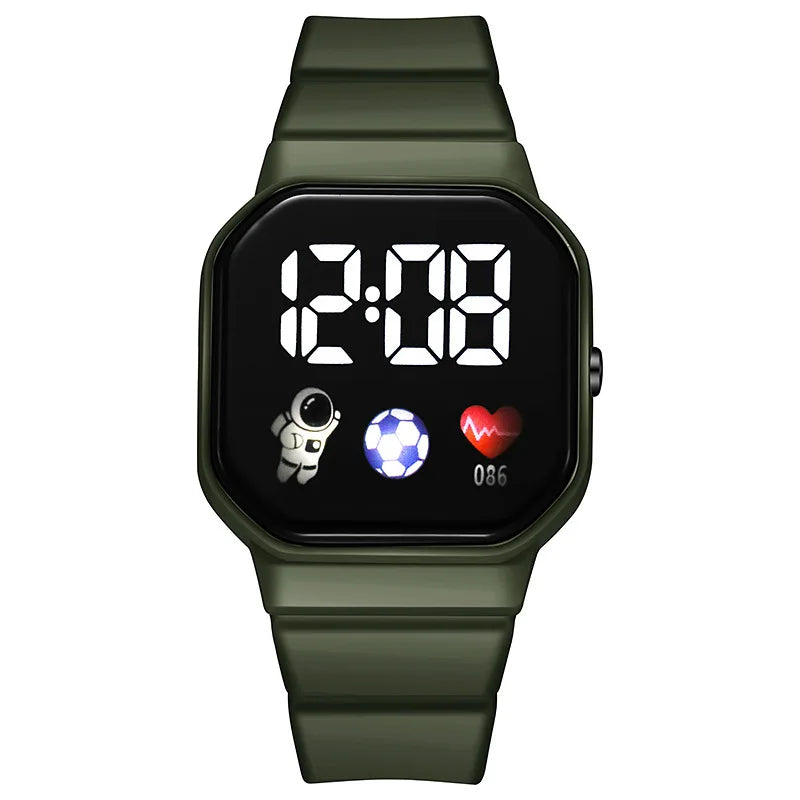 Kids Sport LED Digital Watch — Waterproof Silicone Wristwatch for Boys & Girls
