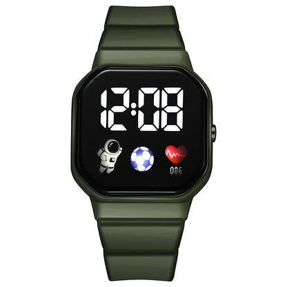 Kids Sport LED Digital Watch — Waterproof Silicone Wristwatch for Boys & Girls