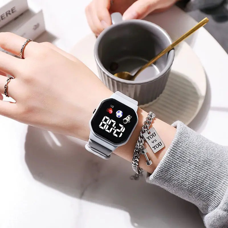 Kids Sport LED Digital Watch — Waterproof Silicone Wristwatch for Boys & Girls