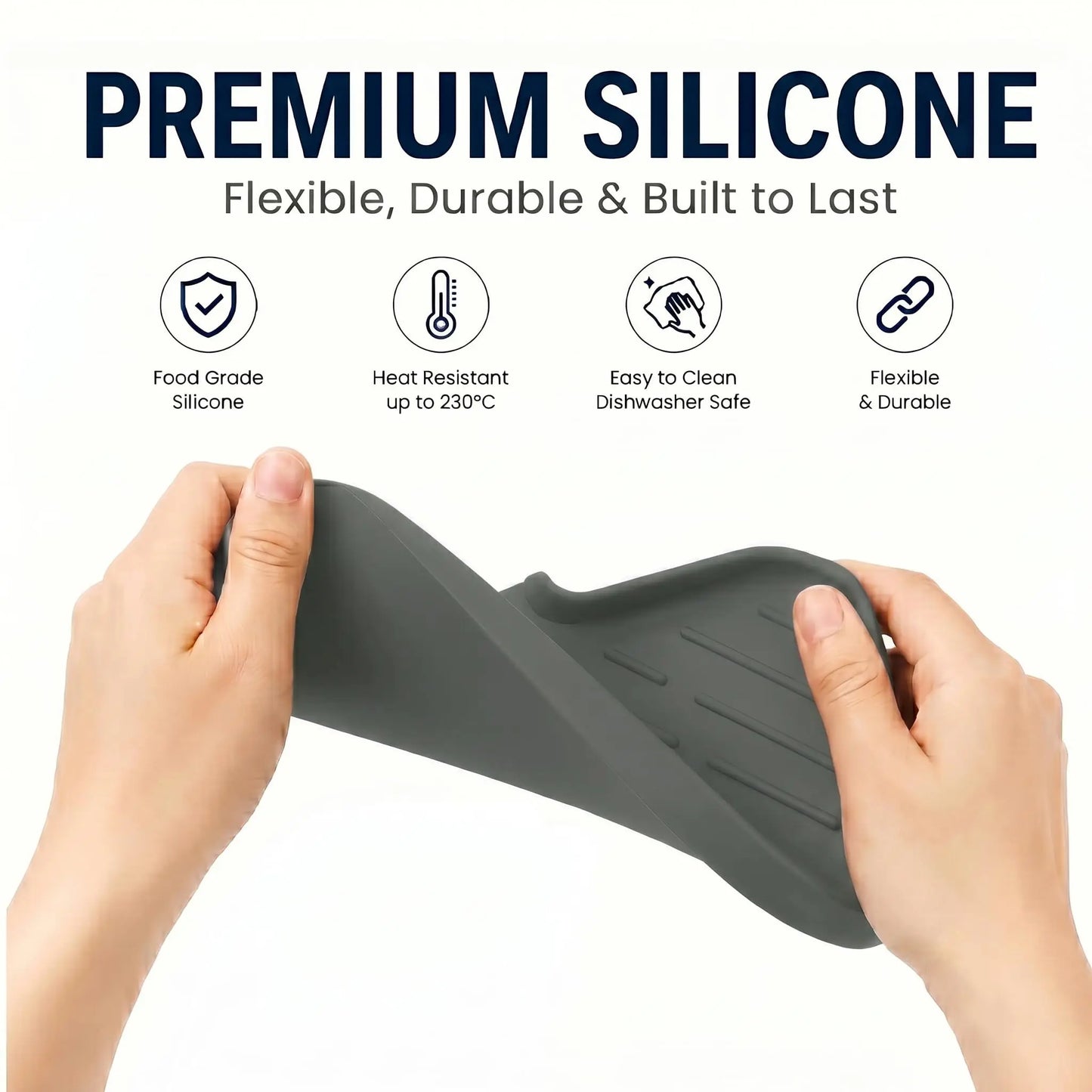 Silicone Sink Storage Tray — Drain Design Sponge & Soap Holder for Kitchen