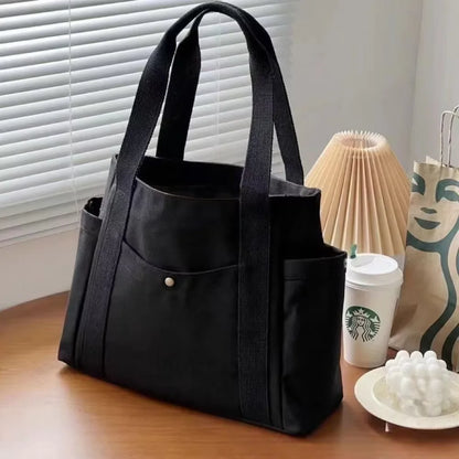 Large Capacity Canvas Tote Bag — Work, College & Shopping Shoulder Bag for Women