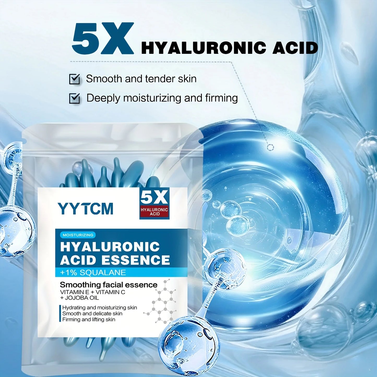 Hyaluronic Acid Deep Moisturizing Capsule Essence — Brightening Skin Serum (0.4g x 30 Capsules)