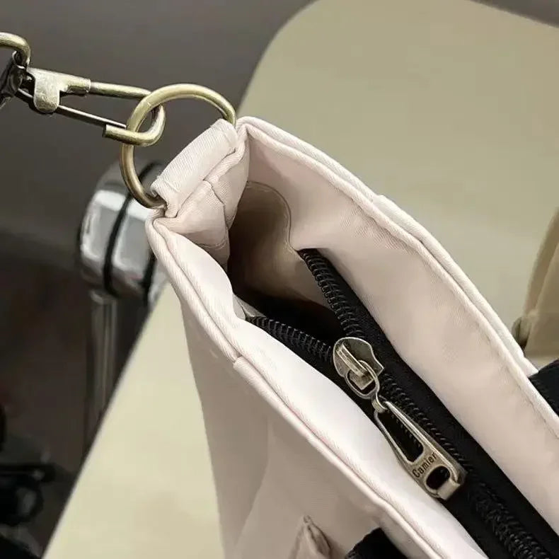 Nylon Waterproof Canvas Tote Bag — Large Capacity Casual Messenger Shoulder Bag for Women & Students
