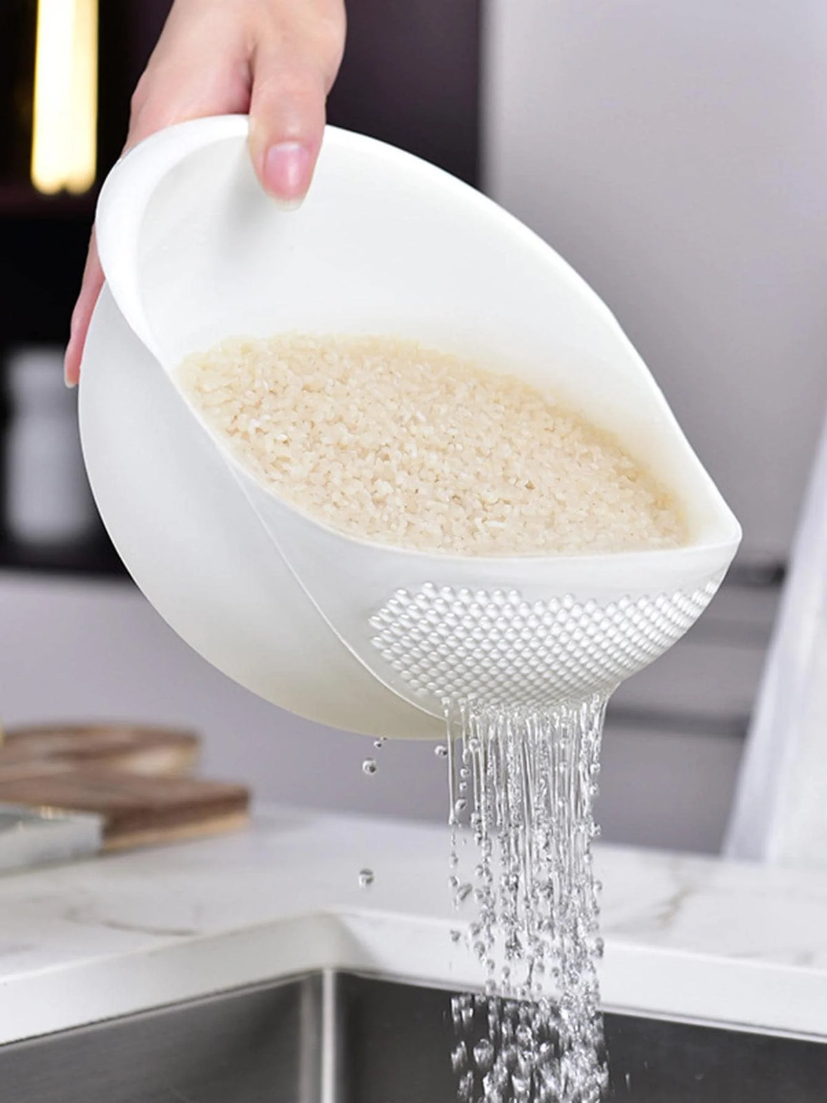 Double-Layer Colander & Drain Bowl with Handles – 1 or 3 Pack