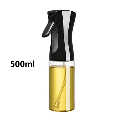 Kitchen Oil Spray Bottle — 200/300/500ml Mist Sprayer & Oil Brush for Cooking, BBQ & Baking