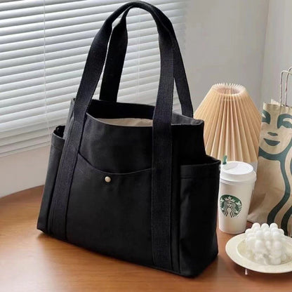 Large Capacity Canvas Tote Bag — Work, College & Shopping Shoulder Bag for Women