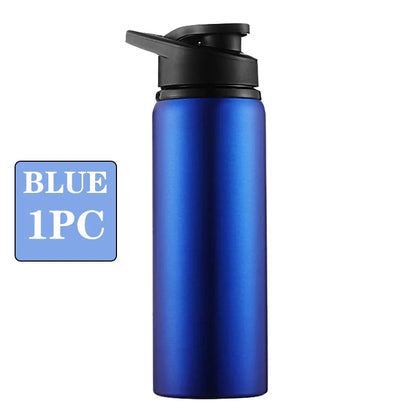 Metal Portable Aluminum Water Bottle — Leakproof Reusable Sports Bottle for Cycling, Hiking & Travel (600ml)