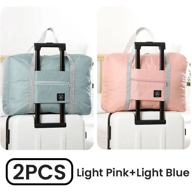 2-Pack Foldable Travel Duffel Bag — Carry-On Weekender, Gym & Hospital Tote Bag for Women & Men