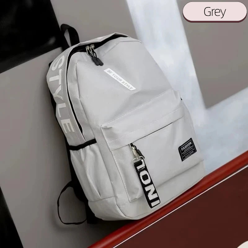 Korean Style Large Capacity Fashion Backpack — Trendy School & Travel Bag for Men & Women