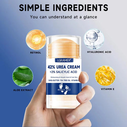 42% Urea + 2% Salicylic Acid Foot & Hand Cream — Intensive Hydrating Treatment