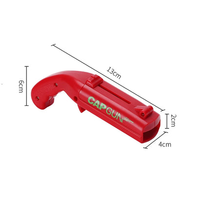 Cap Gun Beer Bottle Opener — Portable Shooting Cap Launcher for Bar, Kitchen & Party Fun