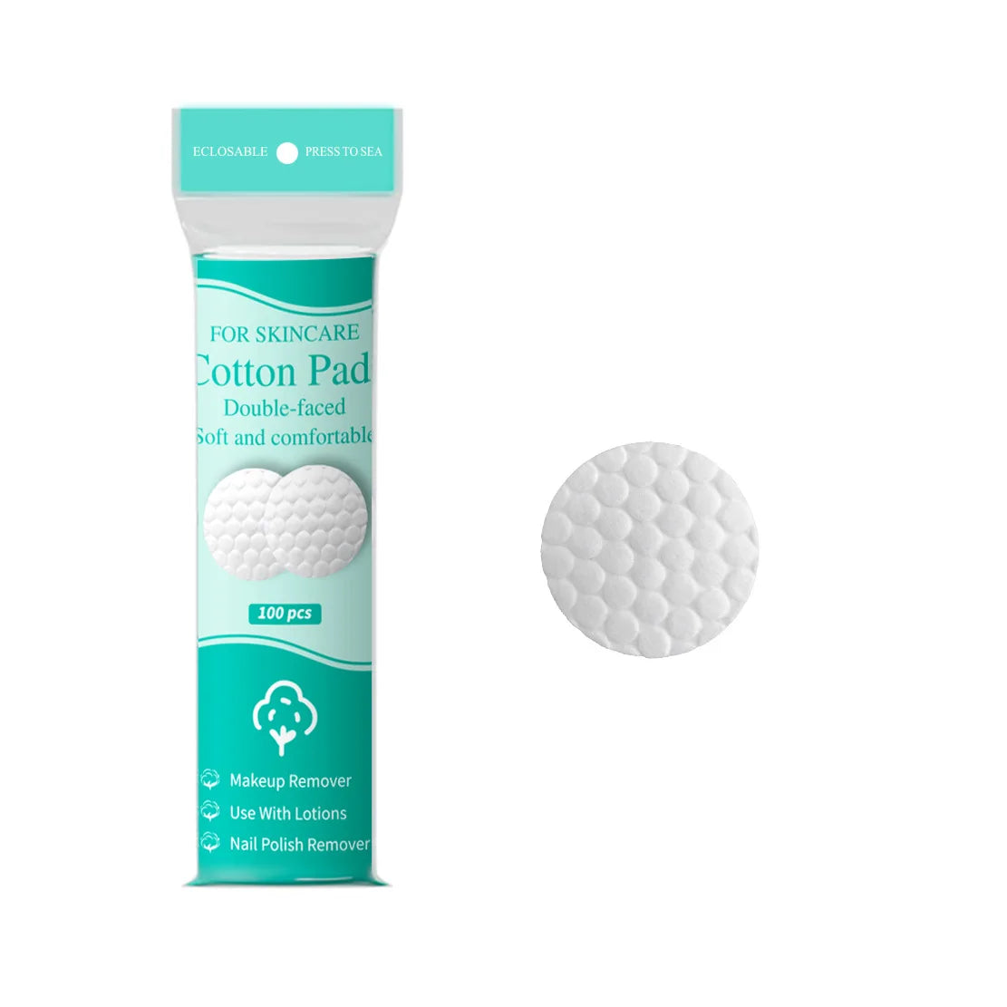 Disposable Makeup Remover Cotton Pads — Soft Dual-Sided Facial Cleansing Rounds for Daily Use & Nail Polish Removal
