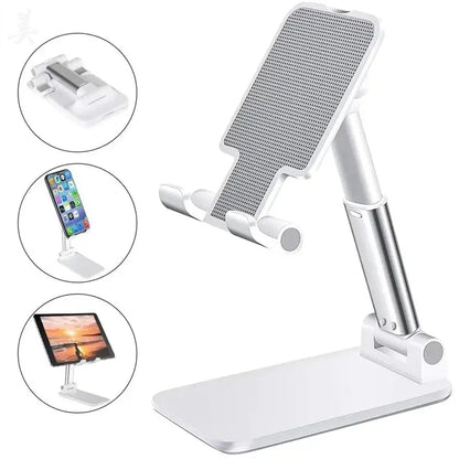 Adjustable Desktop Phone & Tablet Stand — Universal Desk Holder for iPhone, iPad & Xiaomi