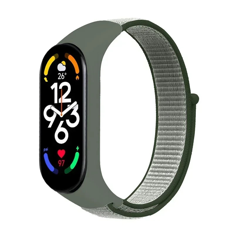 Nylon Sport Strap for Xiaomi Mi Band 3 4 5 6 7 — Soft Adjustable Replacement Wristband