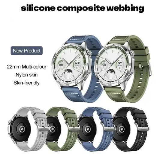 22mm Nylon Sport Watch Band — Compatible with Huawei & Samsung Galaxy Watch