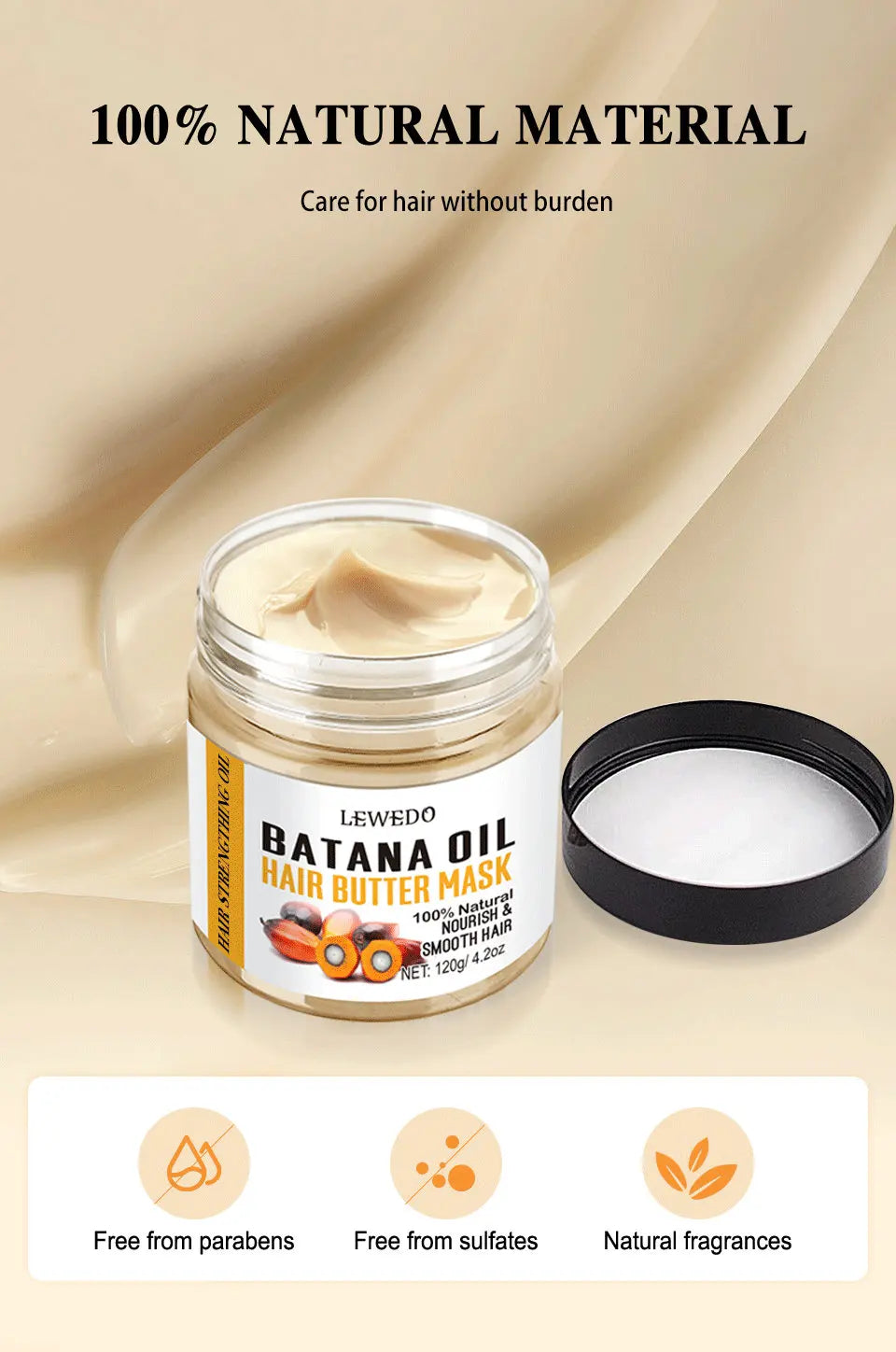 100% Pure Batana Oil — Deep Hair & Scalp Nourishment Treatment