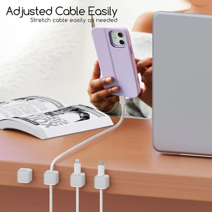 Magnetic Cable Clips — Adjustable Under-Desk Cord Holder & Cable Management Organizer (3-12 Pack)