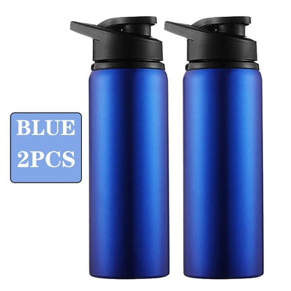 Metal Portable Aluminum Water Bottle — Leakproof Reusable Sports Bottle for Cycling, Hiking & Travel (600ml)