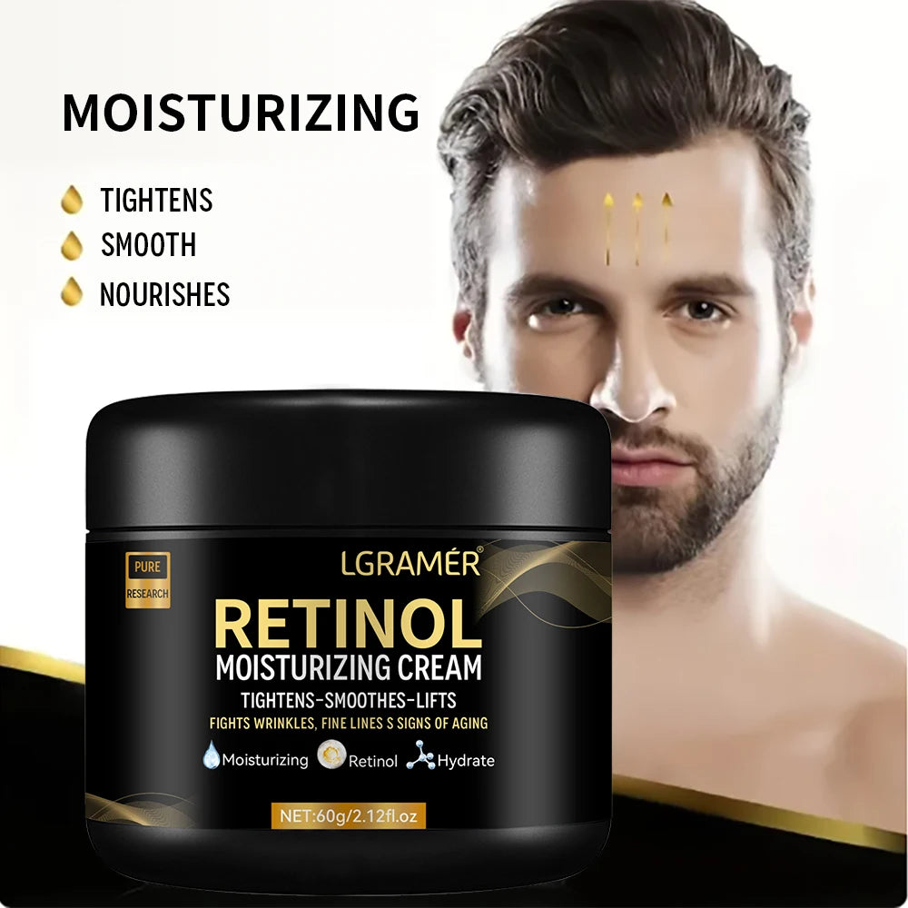 Men's Retinol Anti-Aging Face Moisturizer — Pore-Minimizing, Whitening & Smoothing Cream
