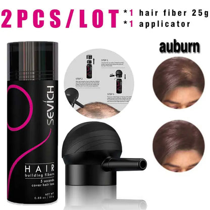 SEVICH Hair Building Fiber Set — Instant Volume & Coverage for Thinning Hair
