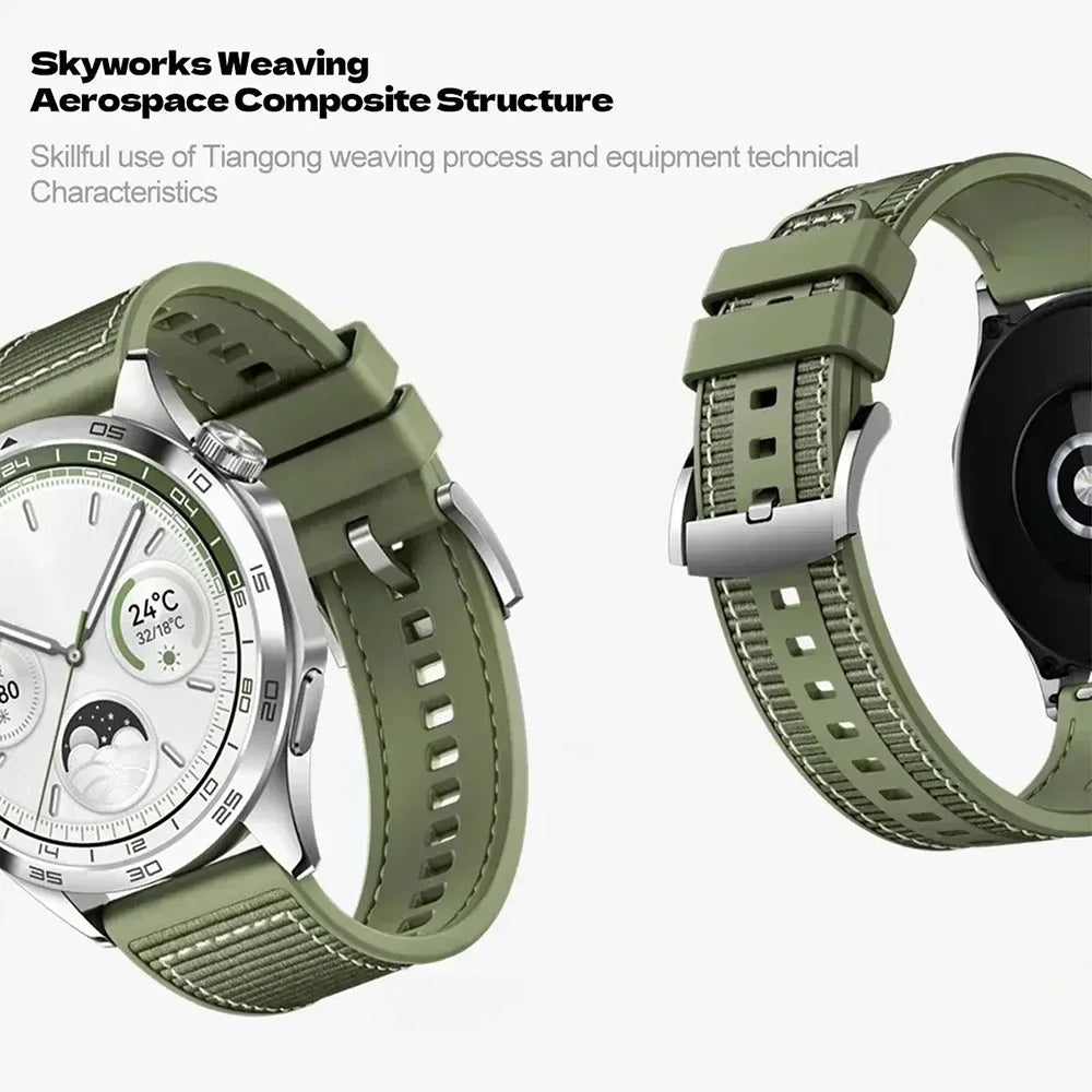 22mm Nylon Sport Watch Band — Compatible with Huawei & Samsung Galaxy Watch