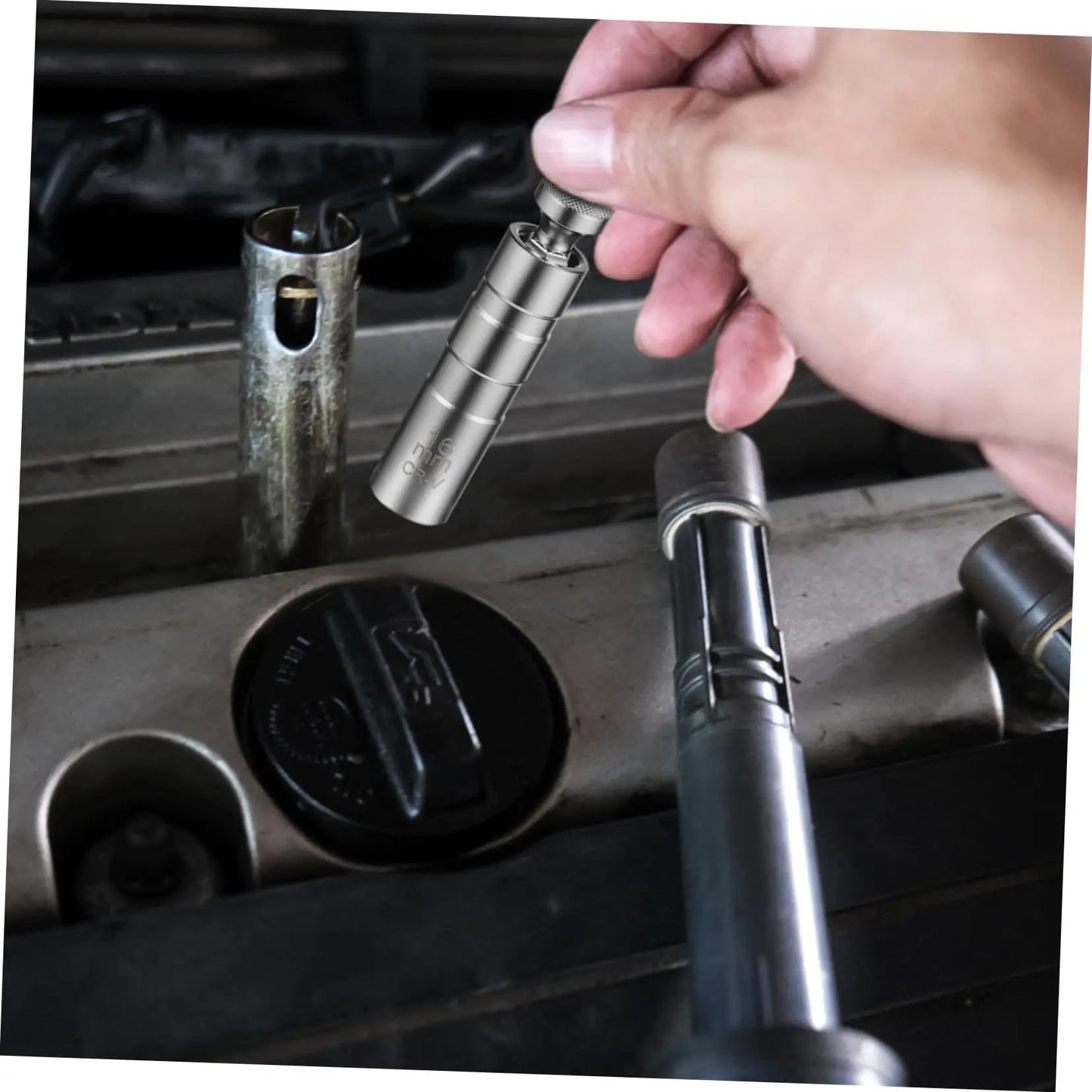 Spark Plug Socket Wrench Adapter Kit — 14mm & 16mm Magnetic Swivel Torque Removal Tool for Cars