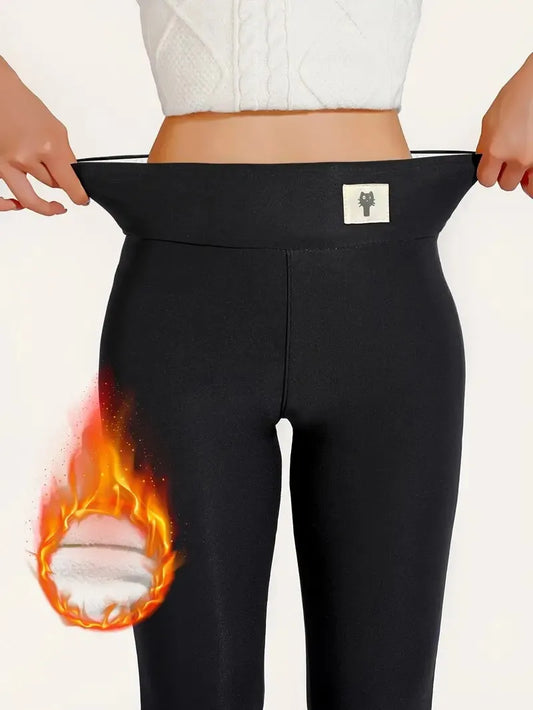 Women's Winter Thicken Warm Fleece Leggings — High Waist Lamb Cashmere Velvet Slim Tights & Joggers
