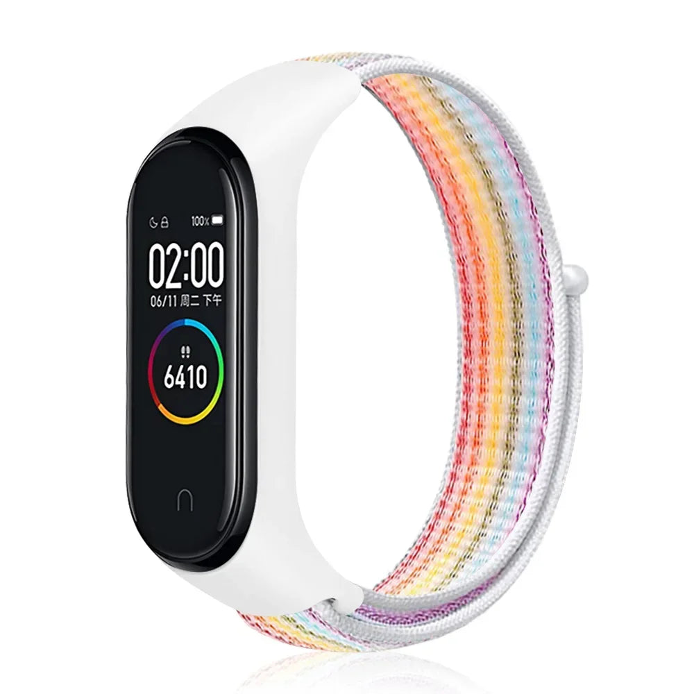 Nylon Sport Strap for Xiaomi Mi Band 3 4 5 6 7 — Soft Adjustable Replacement Wristband