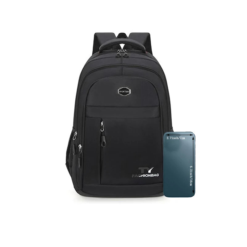 Neutral Nylon Business & Travel Backpack — Unisex Laptop Bag for Work, School & Travel