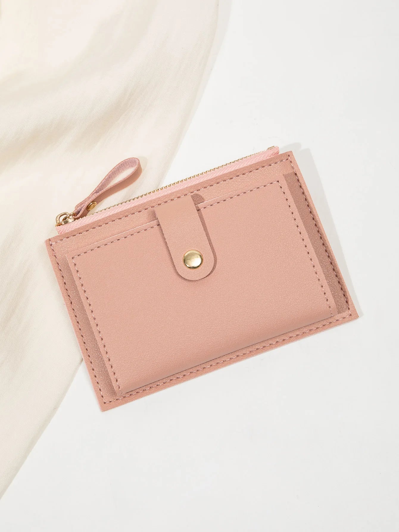 Women's Mini PU Leather Credit Card Holder Wallet — Ultra-Thin Minimalist Short Purse