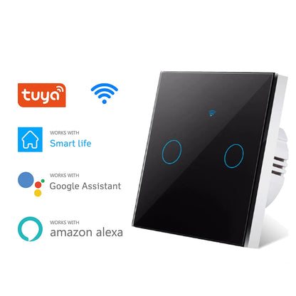 EU WiFi Smart Light Switch — No Neutral Wire, Touch & RF433, Tuya App, Alexa & Google Home