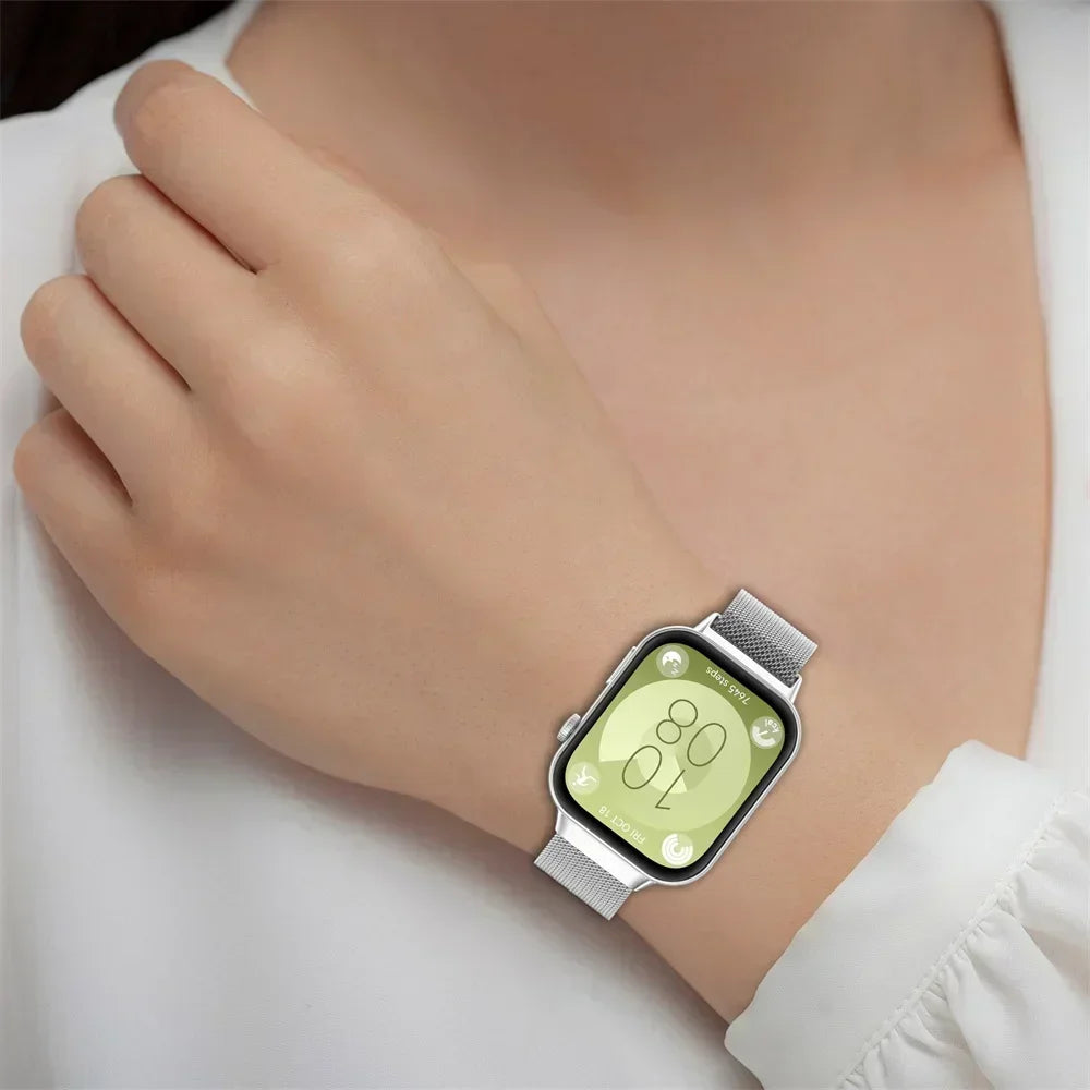 Magnetic Milanese Loop Watch Band — Stainless Steel, Fits Huawei Watch FIT 3 / FIT 4 / FIT 4 Pro
