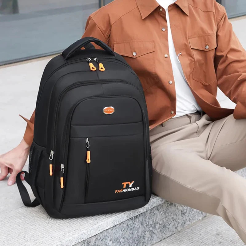 Neutral Nylon Business & Travel Backpack — Unisex Laptop Bag for Work, School & Travel