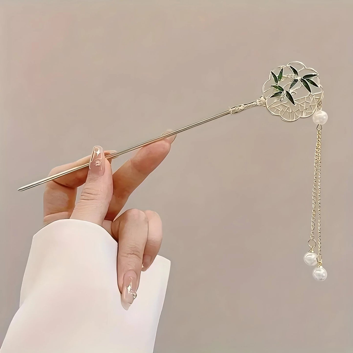 Elegant Chinese Style Hair Clip & Tassel Hair Stick — Traditional Floral Hairpin & Jewelry Accessory for Women