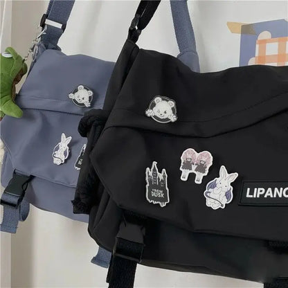 Korean Street Style Crossbody Bag — Versatile Shoulder & Messenger Bag