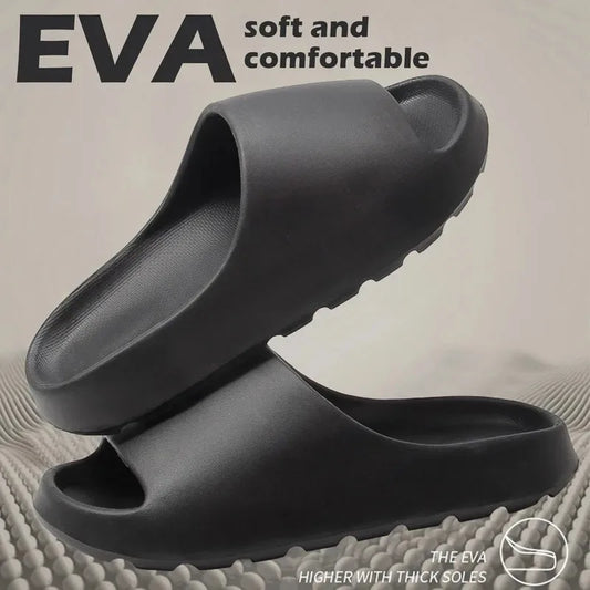 Coconut Cloud Thick-Sole EVA Slides — Soft Beach Sandals for Men & Women