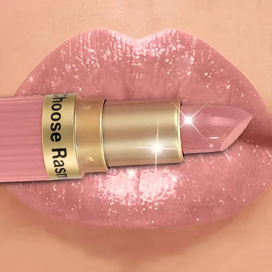 6-Shade Pearlescent Glitter Lipstick – Pink & Nude Tones