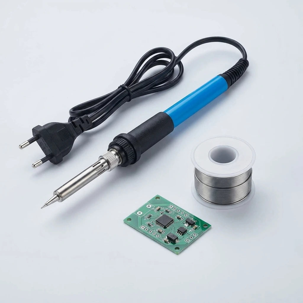 60W Adjustable Temperature Electric Soldering Iron — EU Plug Welding Rework Station & DIY Repair Tool