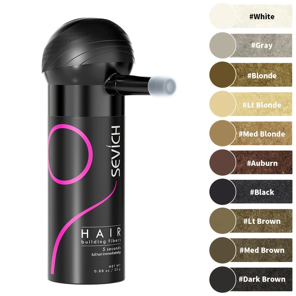 SEVICH Hair Building Fiber Set — Instant Volume & Coverage for Thinning Hair