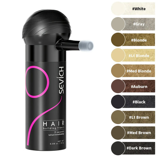 SEVICH Hair Building Fiber Set — Instant Volume & Coverage for Thinning Hair