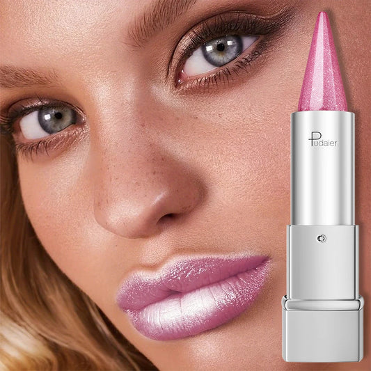 Pearl Shimmer Lipstick – 6 Metallic High-Shine Shades
