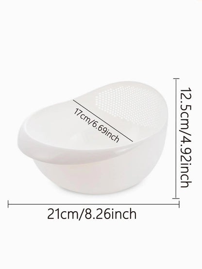 Double-Layer Colander & Drain Bowl with Handles – 1 or 3 Pack