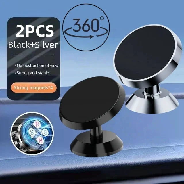 Magnetic Car Phone Holder — Universal Dashboard Mount for iPhone, Samsung, Xiaomi & Huawei