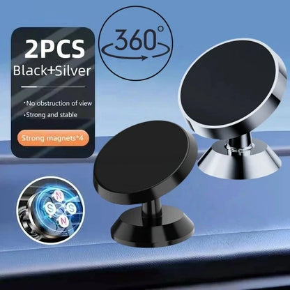 Magnetic Car Phone Holder — Universal Dashboard Mount for iPhone, Samsung, Xiaomi & Huawei