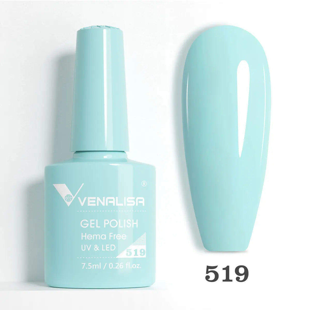 Venalisa HEMA-Free Glitter Gel Nail Polish — Full Coverage UV LED Soak-Off, Jelly Pink & Nude