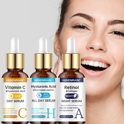 Duo de sérums Vitamine C + Rétinol + Acide Hyaluronique