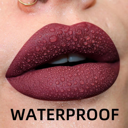 19-Color Matte Velvet Liquid Lipstick — Waterproof Long-Lasting Lip Glaze in Nude, Red & Black Shades